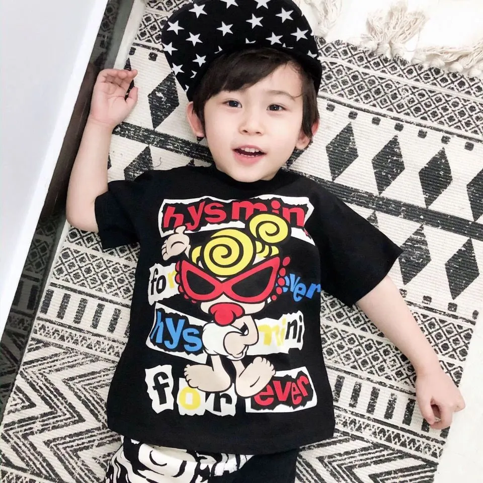 【90-160cm】大流行 新作 2色展開 トップス 男の子 半袖 Ｔシャツ