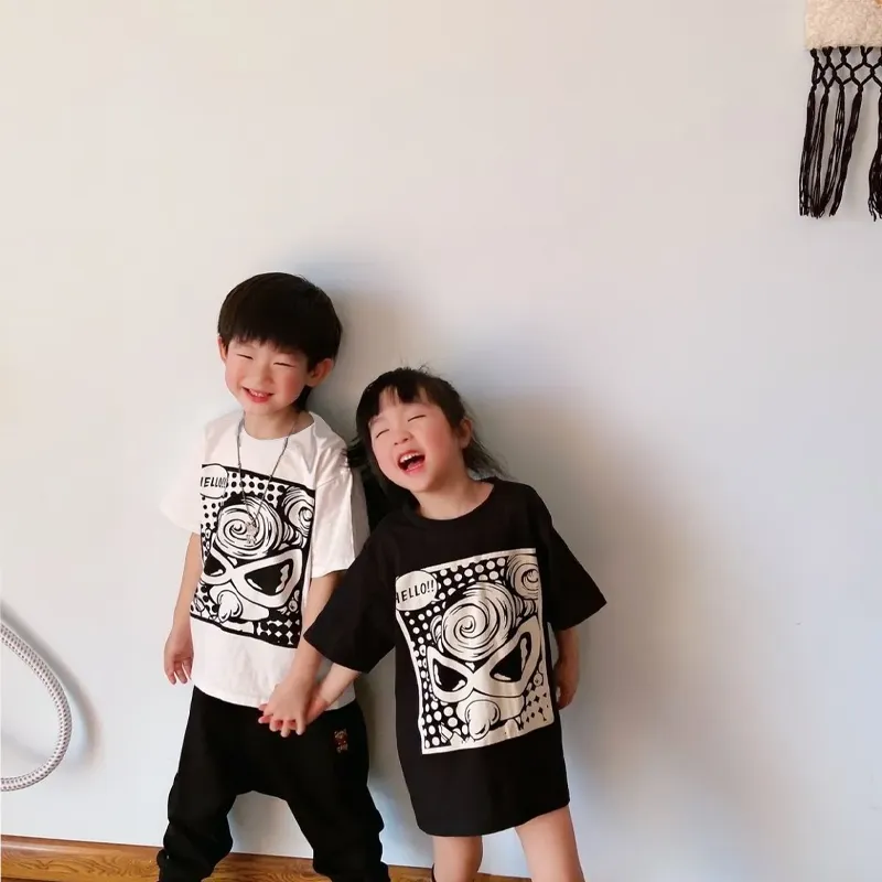 【100-160cm】着回し力抜群 可愛い トレンド コットン 人気 合わせやすい Tシャツ