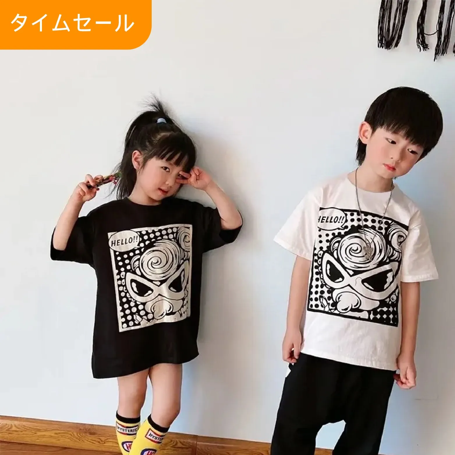 【100-160cm】着回し力抜群 可愛い トレンド コットン 人気 合わせやすい Tシャツ