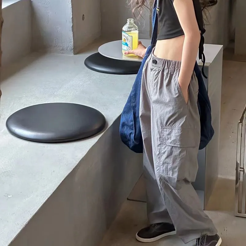 【110-170】3色展開 薄手 吸汗速乾 無地 カジュアル ファッション 子供服 キッズ ジュニア 女の子 ボトムス パンツ