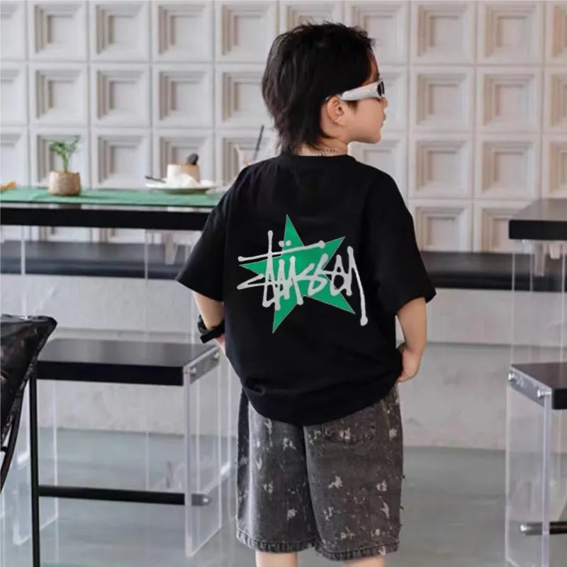【90-160cm】着回し力抜群 プチプラ 話題沸騰中 合わせやすい アルファベット Ｔシャツ