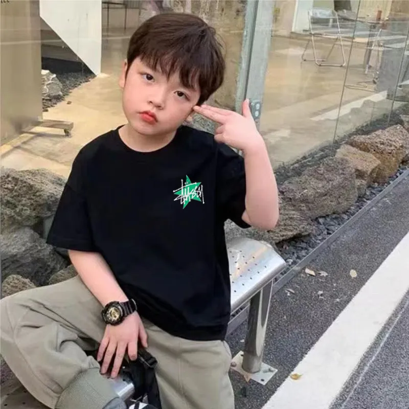 【90-160cm】着回し力抜群 プチプラ 話題沸騰中 合わせやすい アルファベット Ｔシャツ