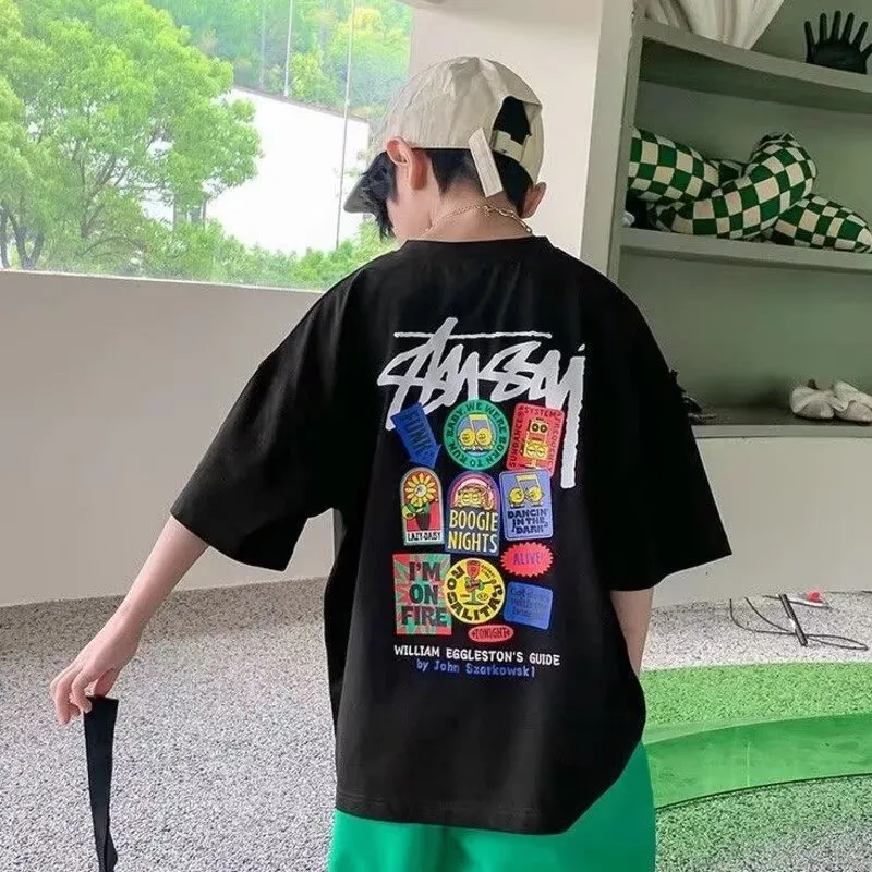 【90-160cm】着回し力抜群 夏新作 ルーズ トレンド 合わせやすい 半袖 Tシャツ