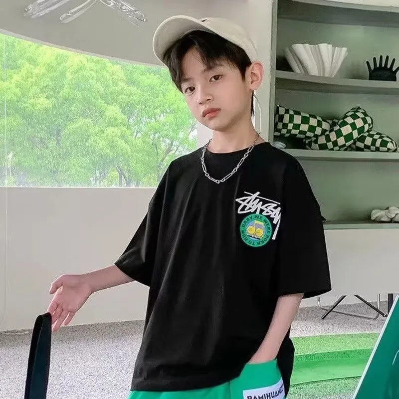 【90-160cm】着回し力抜群 夏新作 ルーズ トレンド 合わせやすい 半袖 Tシャツ
