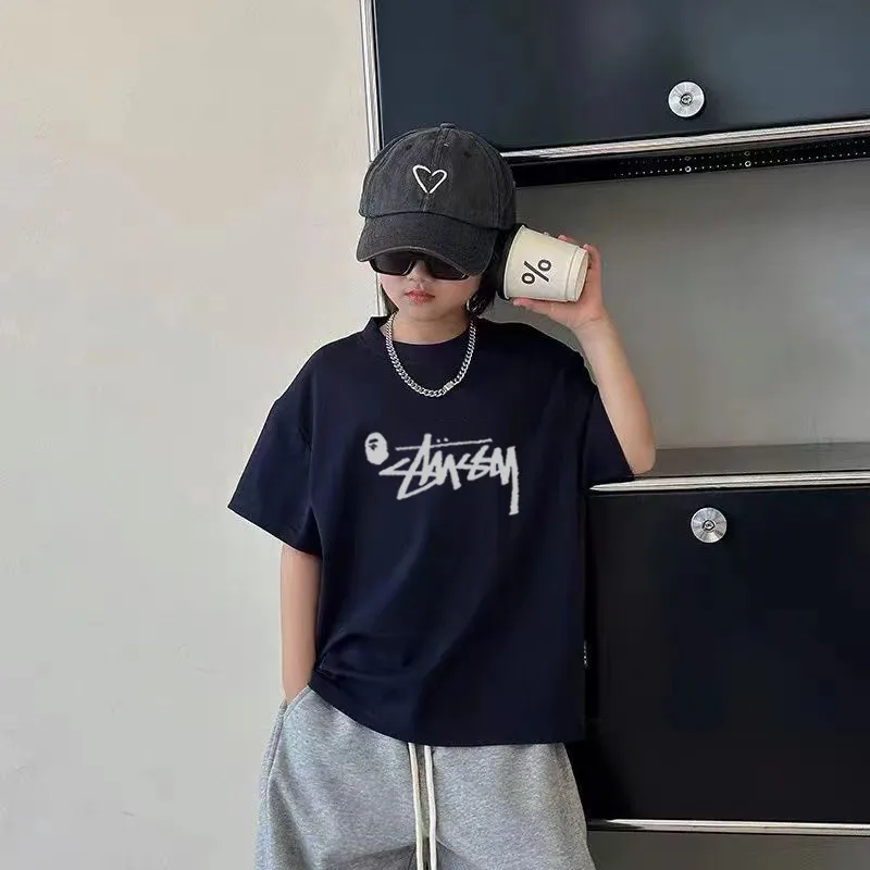 【90-160cm】絶対流行 人気筋商品 ファッション 合わせやすい カッコイイ 着心地いい カジュアル 無地 Tシャツ