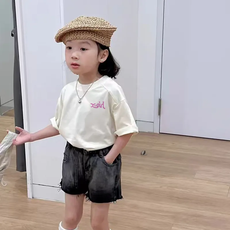【90-160cm】話題沸騰中 絶対欲しい ファッション ゆったり オーバーサイズ 2色選べる 夏 女の子 Tシャツ