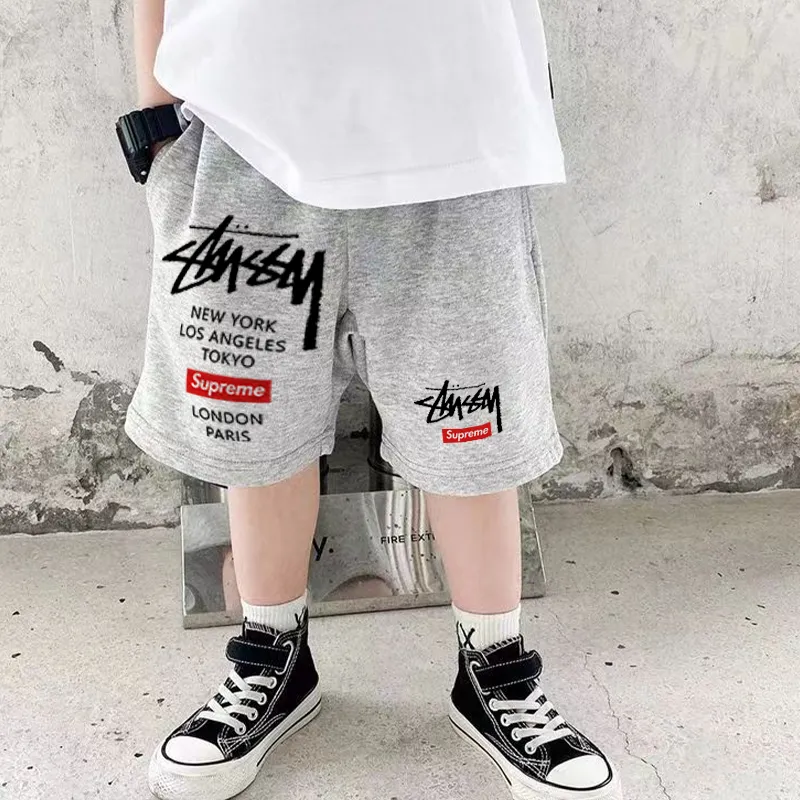 【90-160cm】絶対カッコイイ 着回し力抜群 デザイン満点 合わせやすい カジュアル 着心地いい プリント クール 無地 ショートパンツ