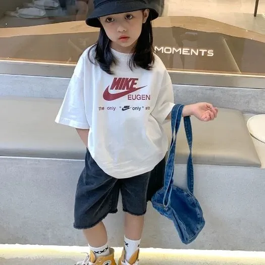 【90-160cm】超人気商品 気質満点 ファッション 3色選べる 女の子 ゆったり オーバーサイズ Tシャツ