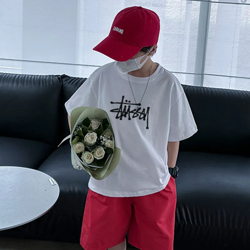【90-160cm】お手頃価格 安い 日常 定番 プリント 夏 4色選べる ゆったり 男の子 Tシャツ