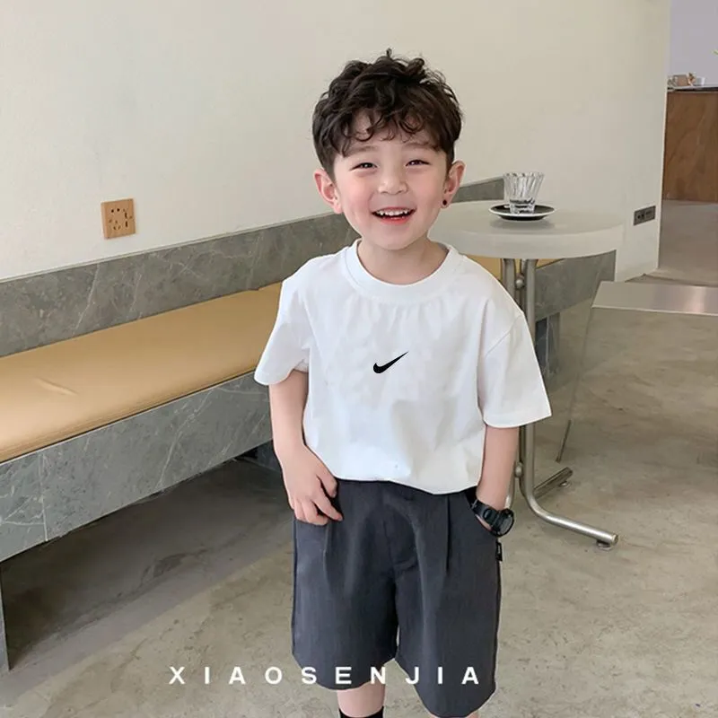 【90-160cm】気質満点 今季も大流行 シンプル 3色選べる ゆったり 半袖 Tシャツ