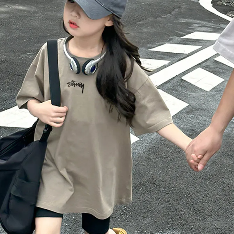 【90-160cm】高級感 話題沸騰中 日常 3色選べる ゆったり 女の子 プリント 夏 Ｔシャツ