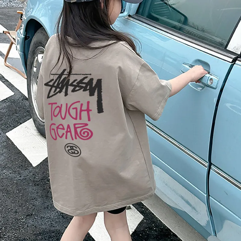 【90-160cm】高級感 話題沸騰中 日常 3色選べる ゆったり 女の子 プリント 夏 Ｔシャツ