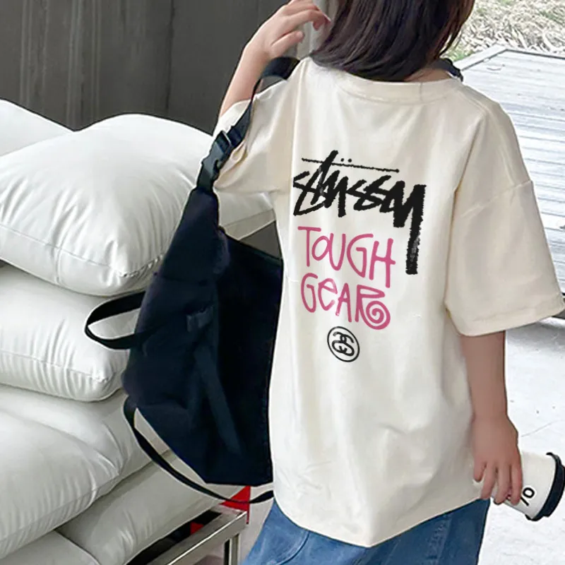 【90-160cm】高級感 話題沸騰中 日常 3色選べる ゆったり 女の子 プリント 夏 Ｔシャツ