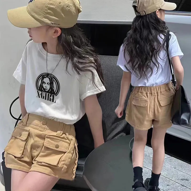 【90-160cm】質感のいい ストリート 定番 アルファベット Ｔシャツ
