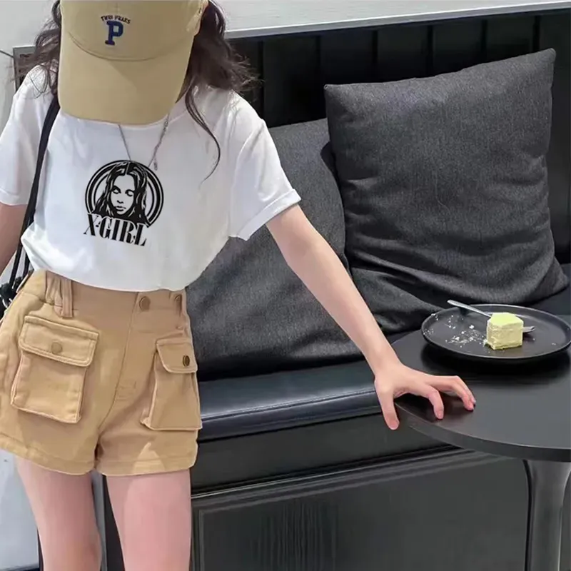 【90-160cm】質感のいい ストリート 定番 アルファベット Tシャツ