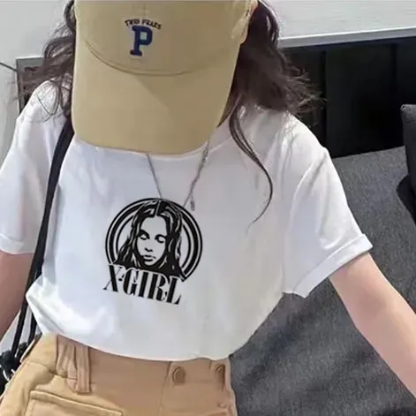 【90-160cm】質感のいい ストリート 定番 アルファベット Ｔシャツ