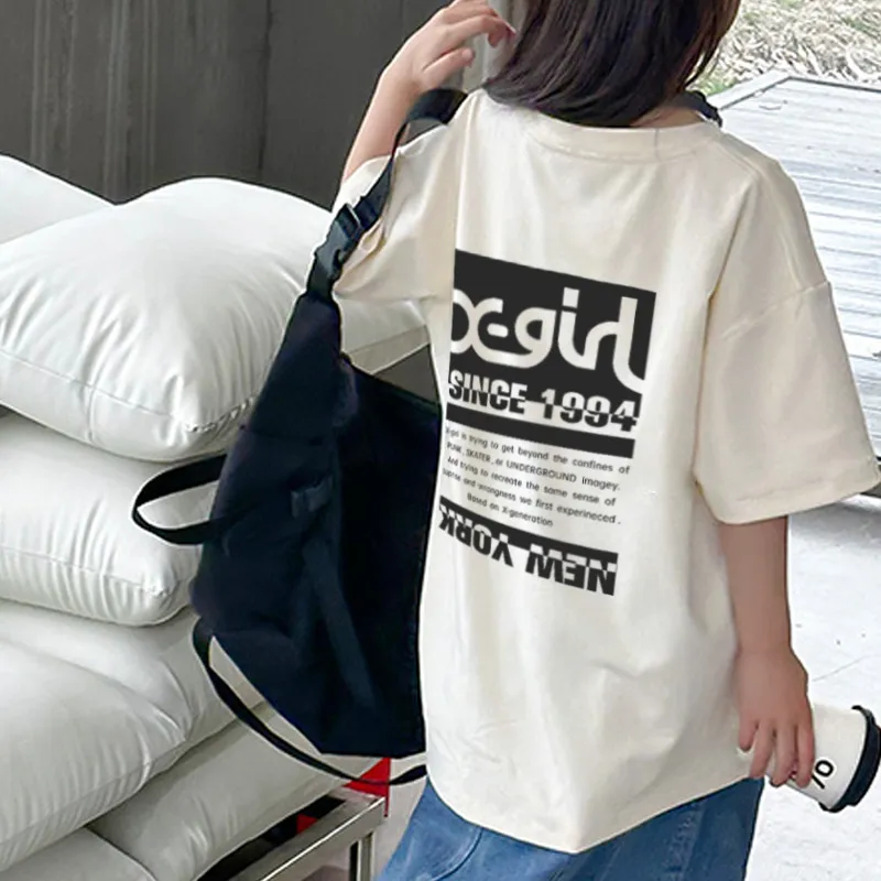 【90-160cm】大好評 シンプル アルファベット 着心地良い トレンド 定番 合わせやすい Tシャツ