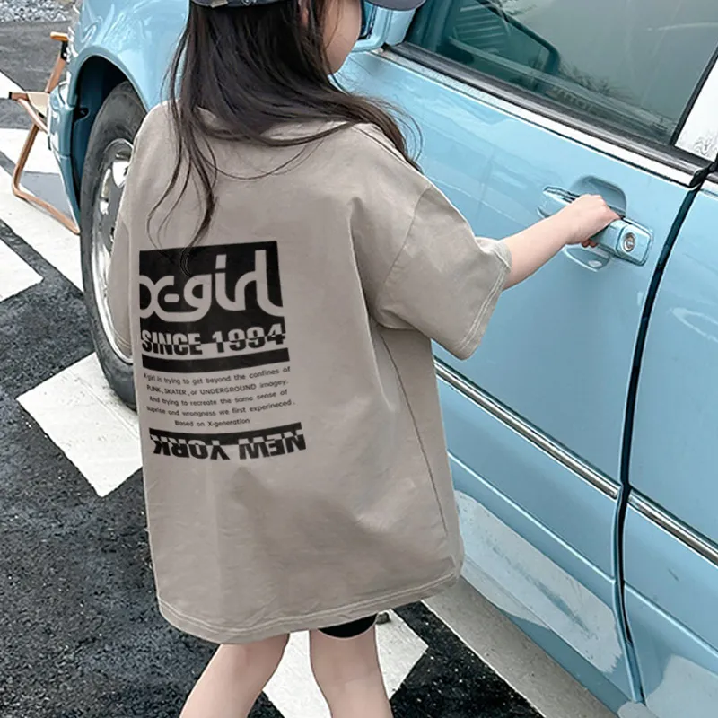 【90-160cm】大好評 シンプル アルファベット 着心地良い トレンド 定番 合わせやすい Tシャツ