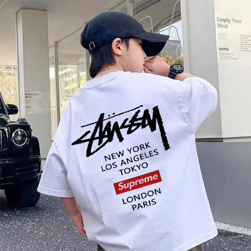 【90-160cm】大好評 男の子 シンプル アルファベット 着心地良い 定番 合わせやすい Tシャツ