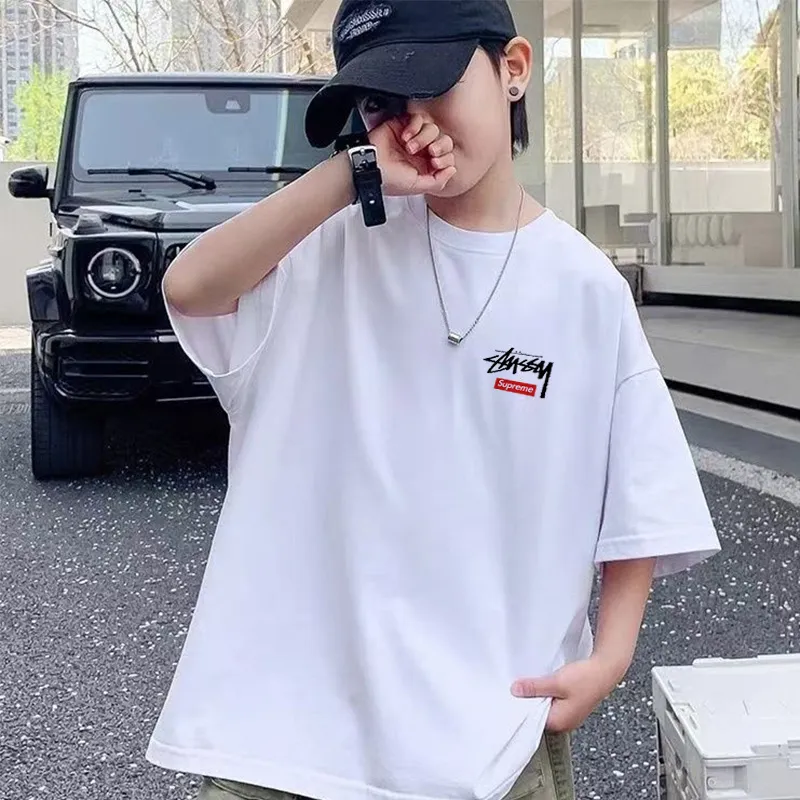 【90-160cm】大好評 男の子 シンプル アルファベット 着心地良い 定番 合わせやすい Tシャツ