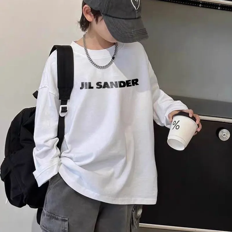 【90-160cm】絶対流行 シンプル アルファベット 定番 カジュアル 着心地良い 長袖 Tシャツ
