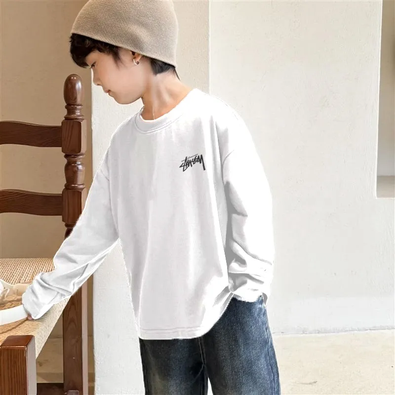 【90-160cm】売れ筋 絶対欲しい!シンプル 大人気 トレンド 着心地良い 長袖 Tシャツ