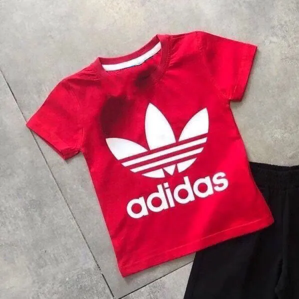 【100-160cm】二点セット 単品注文可 超人気商品 絶対欲しい ファッションTシャツ+ショートパンツ セットアップ