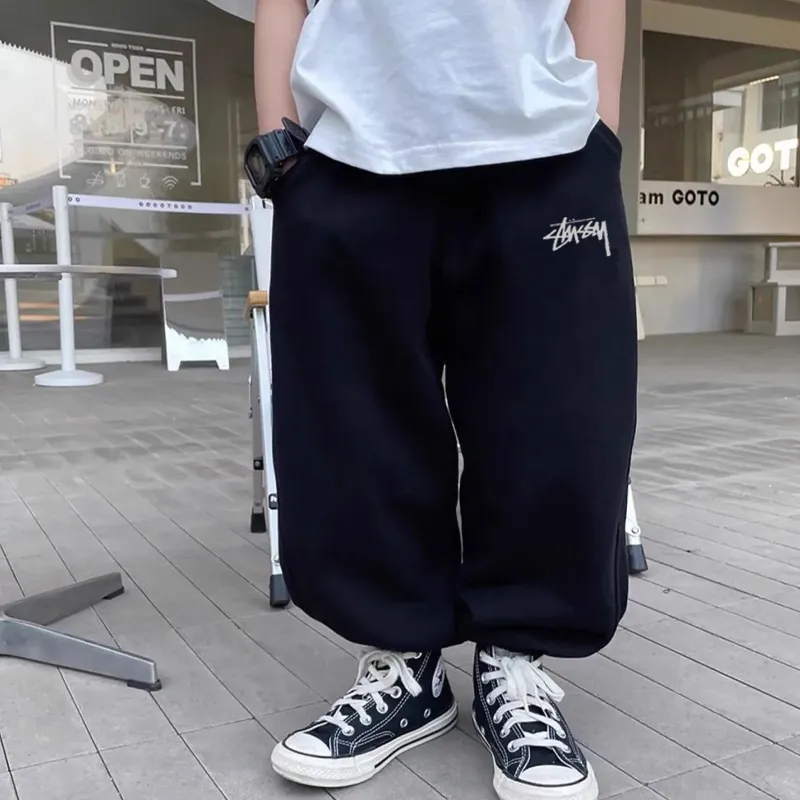 【120-160cm】今季大注目 トレンド カジュアル 合わせやすい 楽ちん 長ズボン ボトムス ロングパンツ