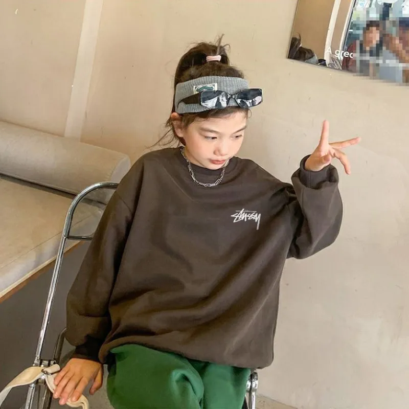 【90-160cm】絶対流行 定番 きれいめ 合わせやすい トレンド ディリー 長袖 トレーナー