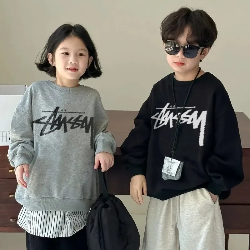 【90-160cm】今季注目‼シンプル カジュアル カッコイイ トップス 男の子 女の子 トレーナー