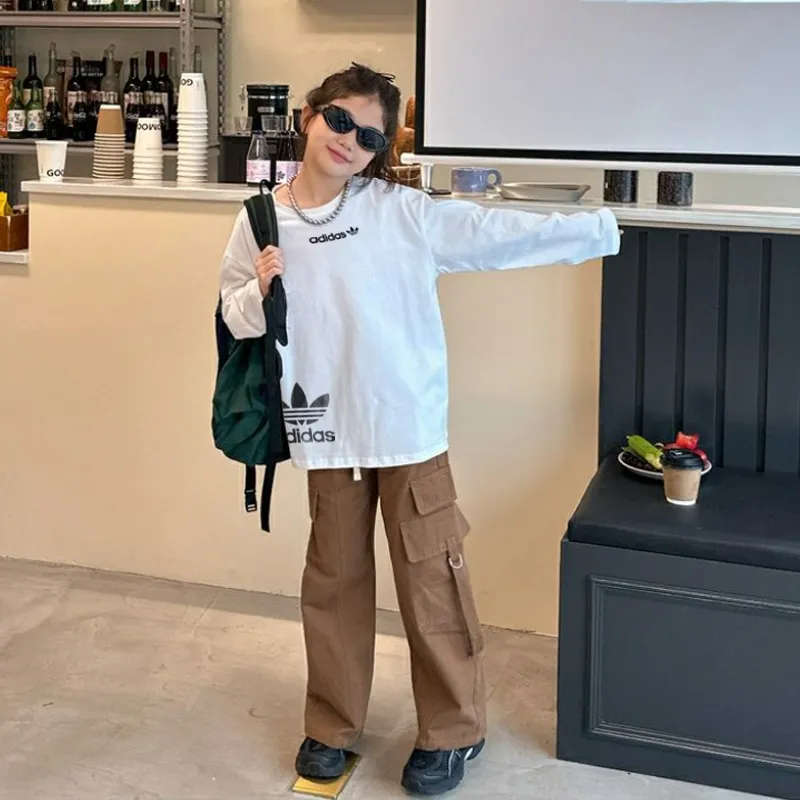 【90-160cm】合わせやすい 超人気商品 おしゃれ シンプル カジュアル 女の子 長袖 Tシャツ