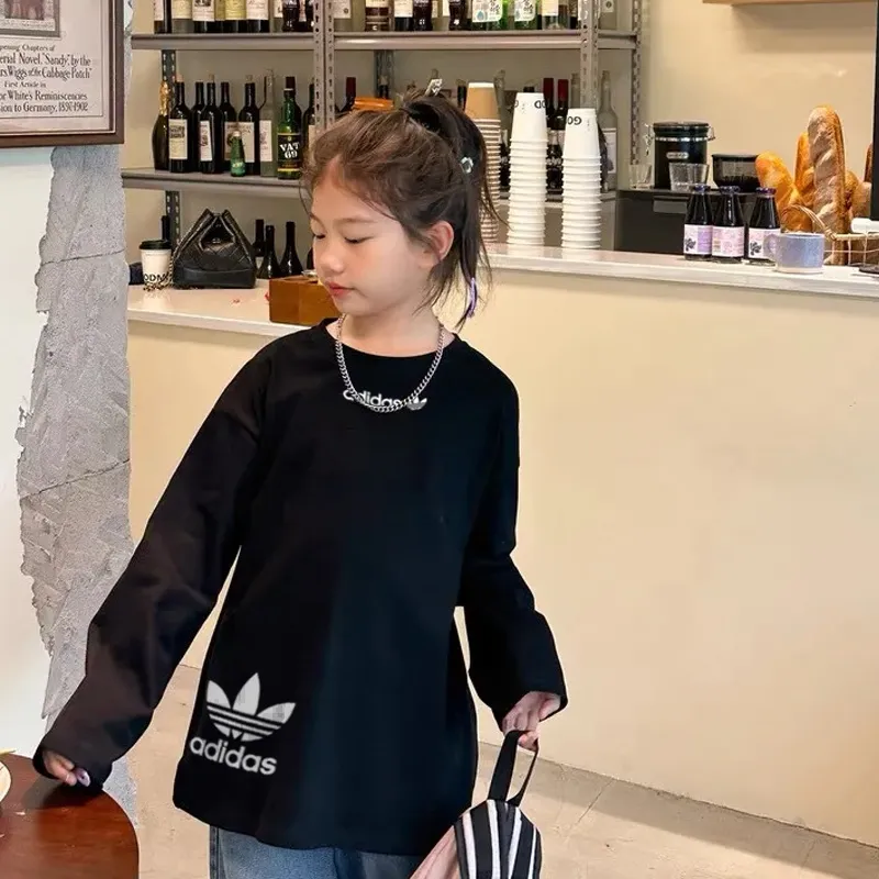 【90-160cm】合わせやすい 超人気商品 おしゃれ シンプル カジュアル 女の子 長袖 Ｔシャツ