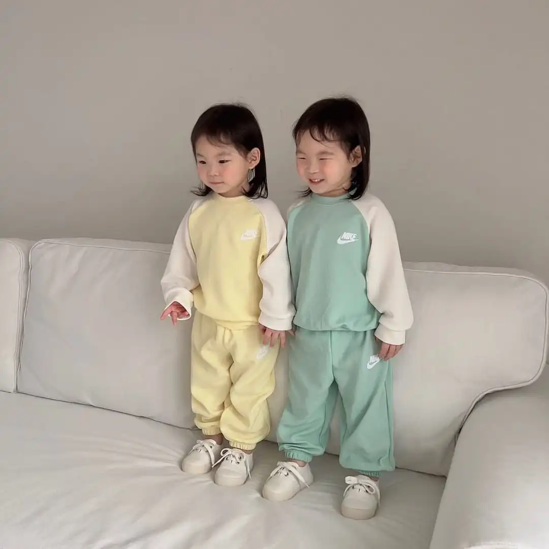 【80-140cm】三点セット 絶対欲しい!シンプル トレンド カジュアル 着心地良い トレーナー+長ズボン セット