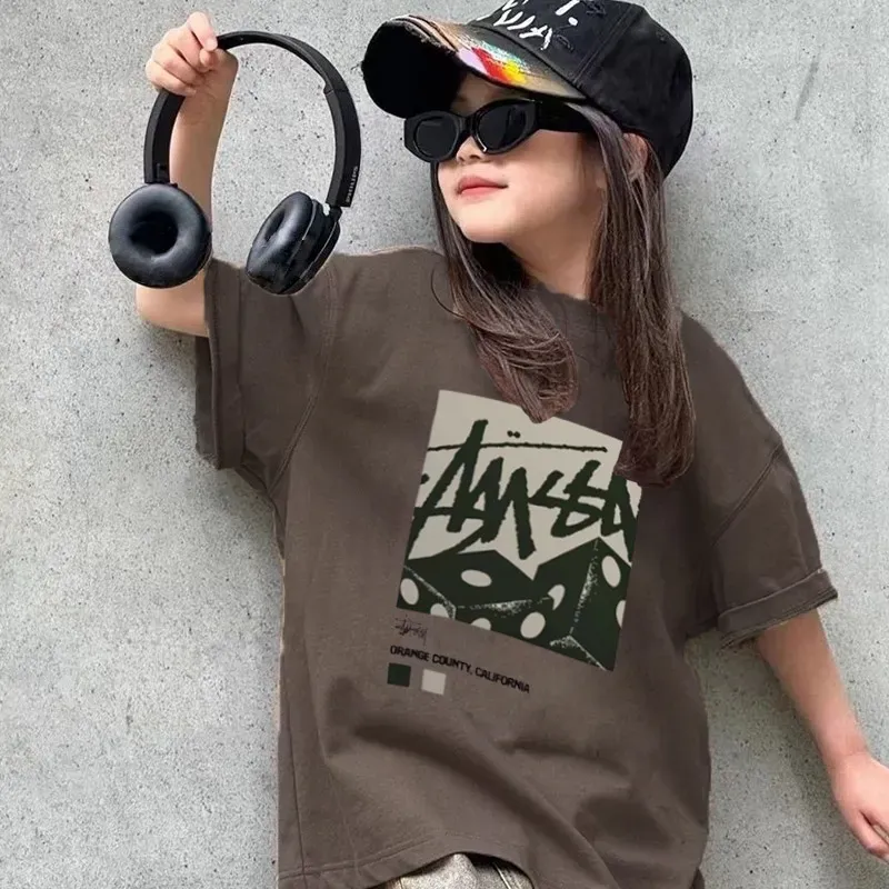 【90-160cm】リラックス感ある カジュアル 新作 ゆったり 女の子 半袖 Ｔシャツ