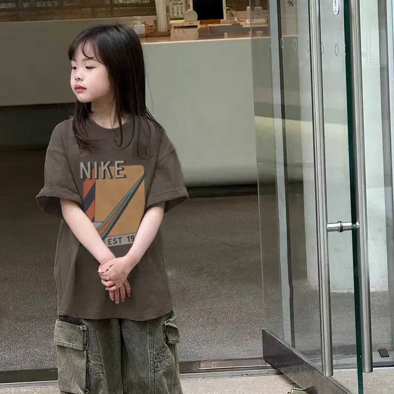 【90-160cm】絶対欲しい 大人気 カジュアル トレンド 快適 女の子 半袖 Tシャツ