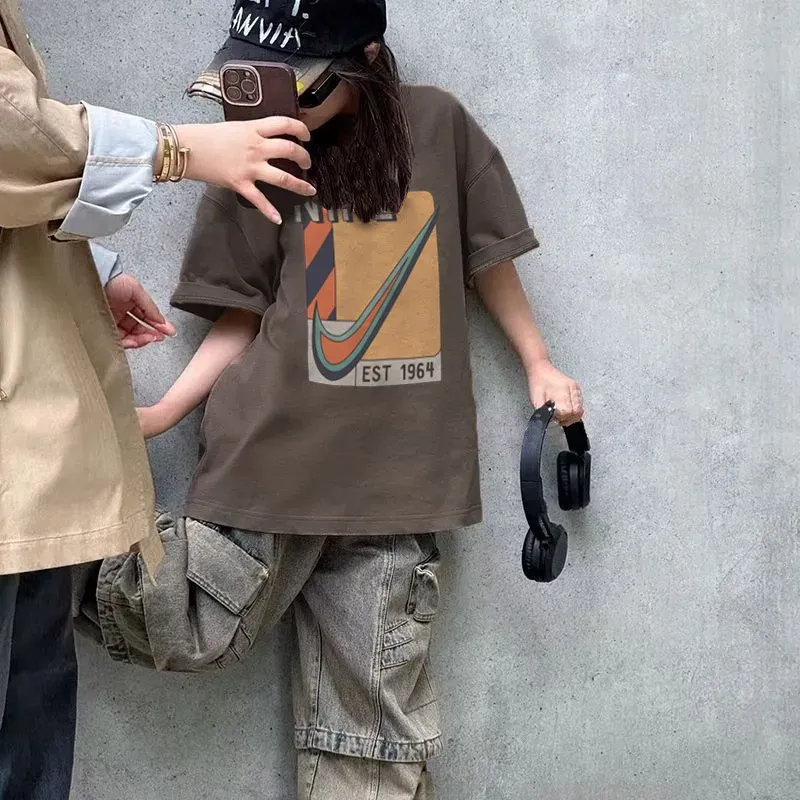 【90-160cm】絶対欲しい 大人気 カジュアル トレンド 快適 女の子 半袖 Tシャツ