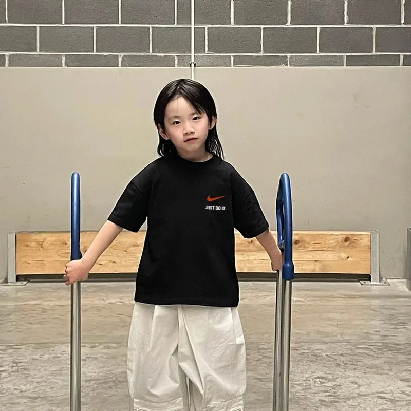 【90-160cm+親サイズ】元気いっぱい 大活躍 アルファベット 着やすい 親子ペア 半袖 Tシャツ