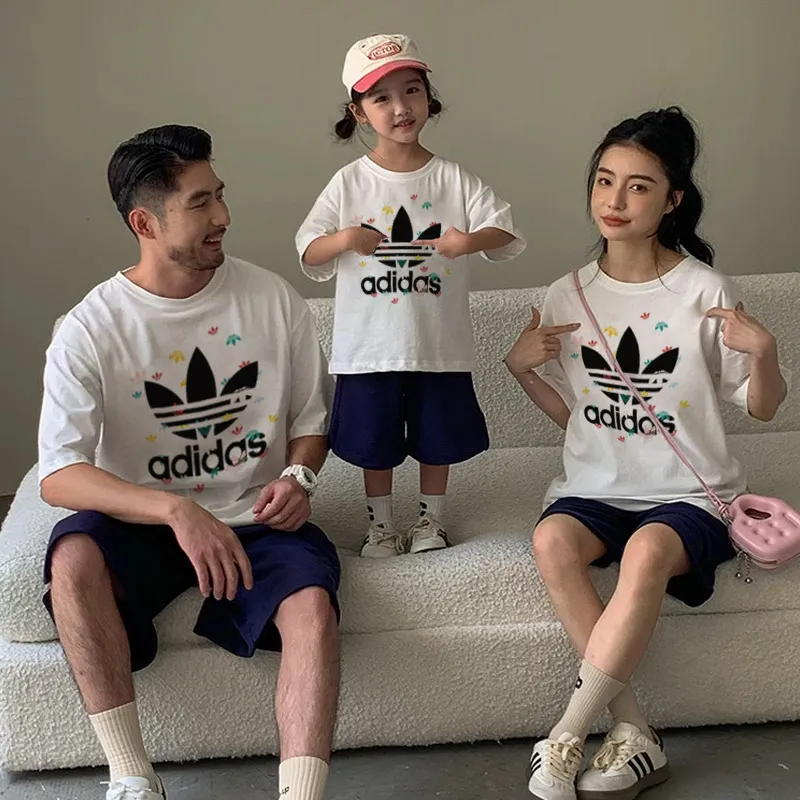 【90-160cm+親サイズ】存在感アップ 大活躍 カジュアル 着やすい 親子ペア 半袖 Tシャツ