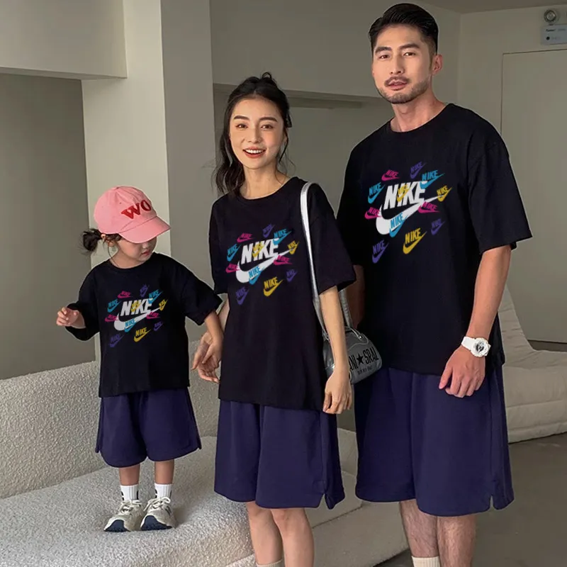 【90-160cm+親サイズ】目を奪われる 大人気 カジュアル トレンド 親子ペア 半袖 Tシャツ