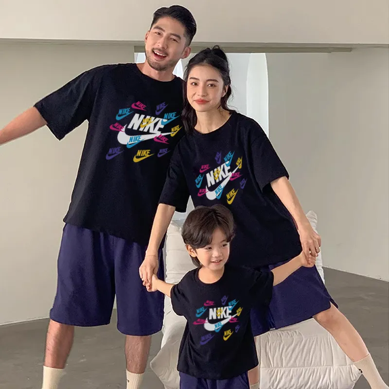 【90-160cm+親サイズ】目を奪われる 大人気 カジュアル トレンド 親子ペア 半袖 Tシャツ