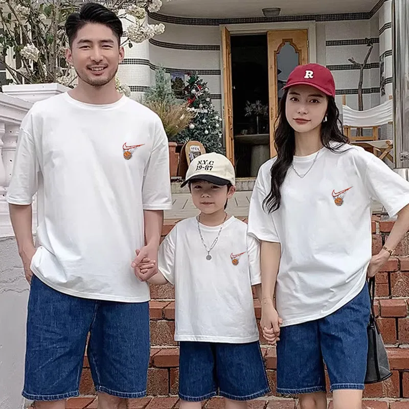 【90-160cm+親サイズ】絶対後悔しない 大活躍 カジュアル 着やすい 親子ペア 半袖 Tシャツ