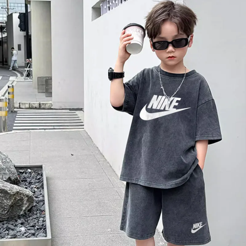 【90-150cm】二点セット 話題沸騰中 大活躍 男の子 半袖Tシャツ+ショートパンツ セットアップ
