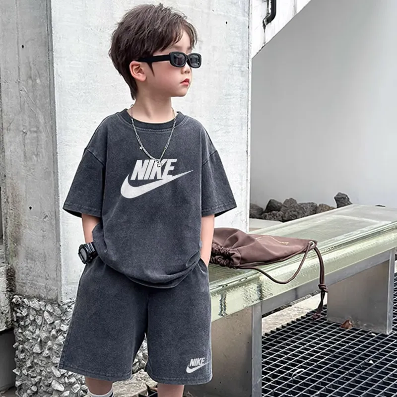 【90-150cm】二点セット 話題沸騰中 大活躍 男の子 半袖Tシャツ+ショートパンツ セットアップ
