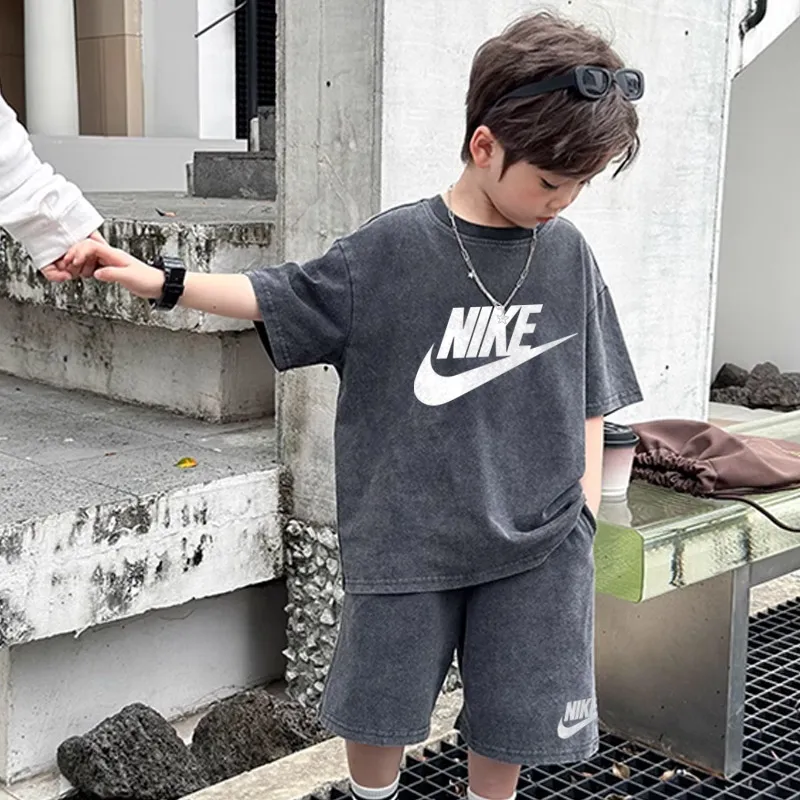【90-150cm】二点セット 話題沸騰中 大活躍 男の子 半袖Tシャツ+ショートパンツ セットアップ