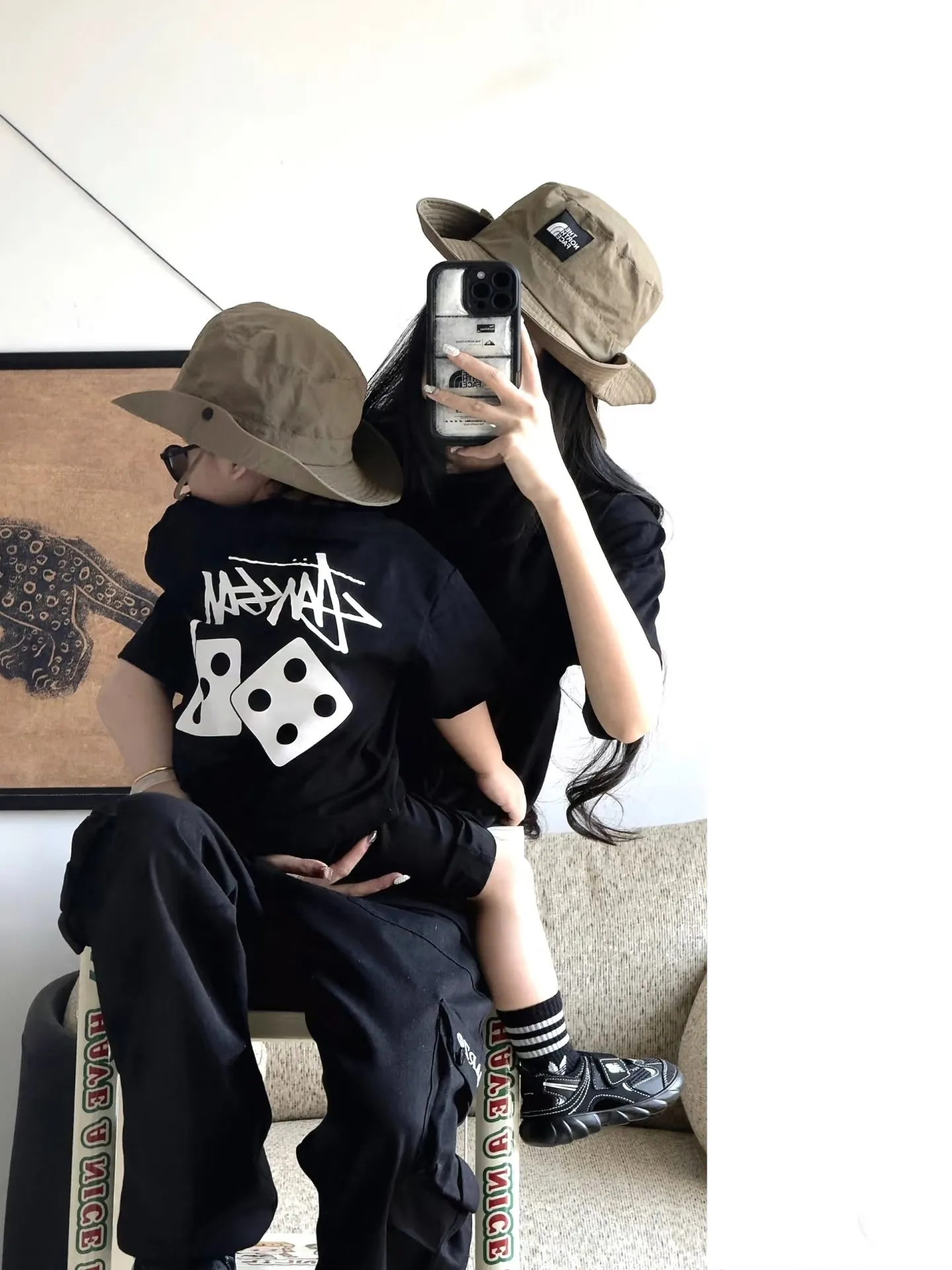 【90-150cm+親サイズ】大好評 親子ペア シンプル カジュアル 着やすい 半袖 Ｔシャツ