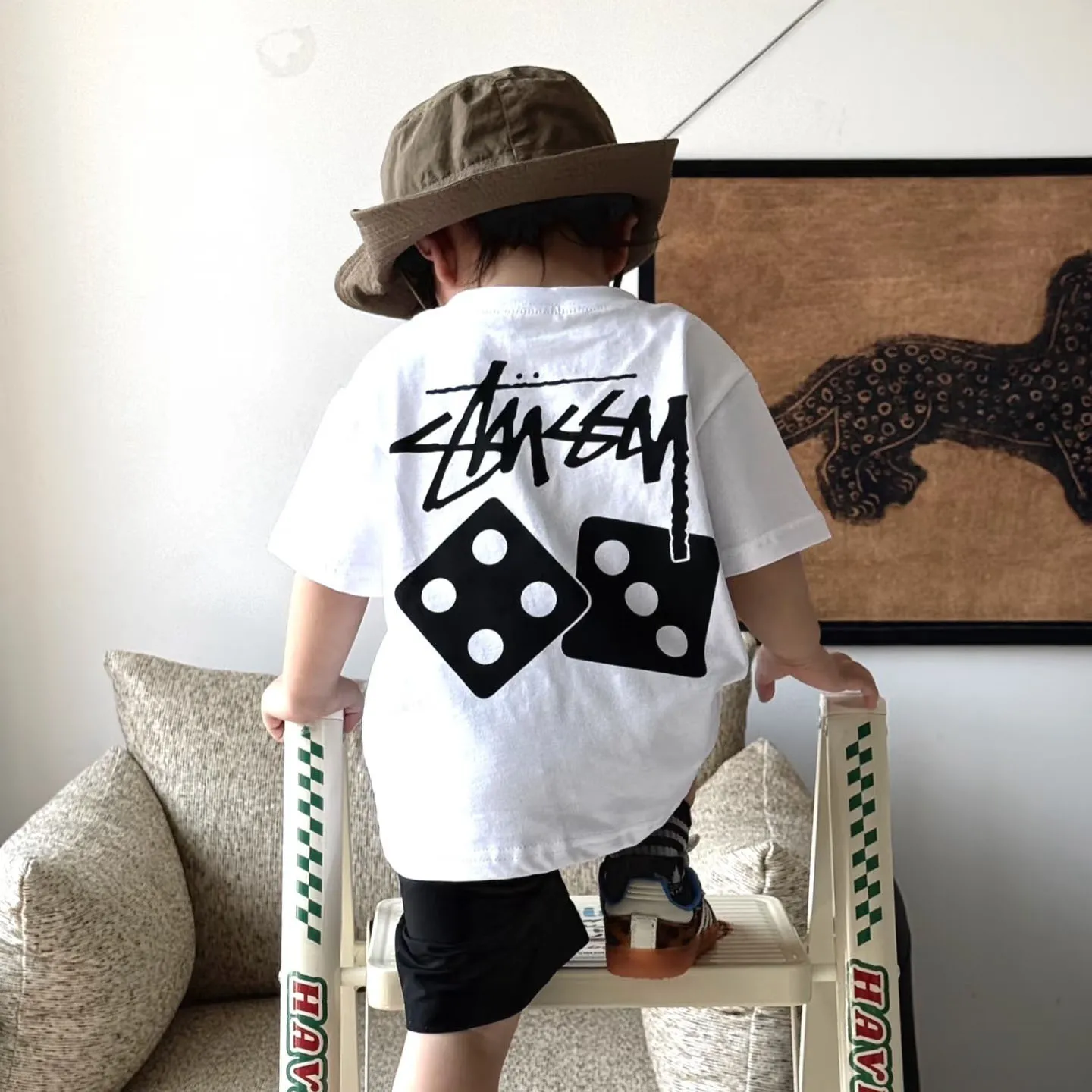 【90-150cm+親サイズ】大好評 親子ペア シンプル カジュアル 着やすい 半袖 Ｔシャツ