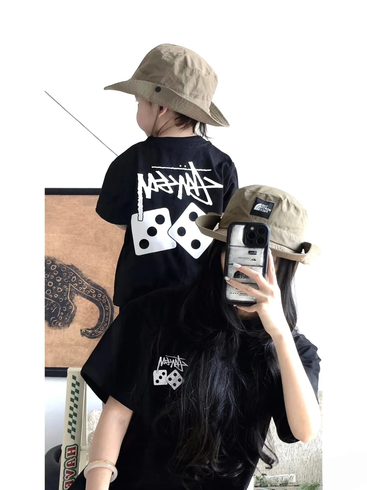 【90-150cm+親サイズ】大好評 親子ペア シンプル カジュアル 着やすい 半袖 Ｔシャツ