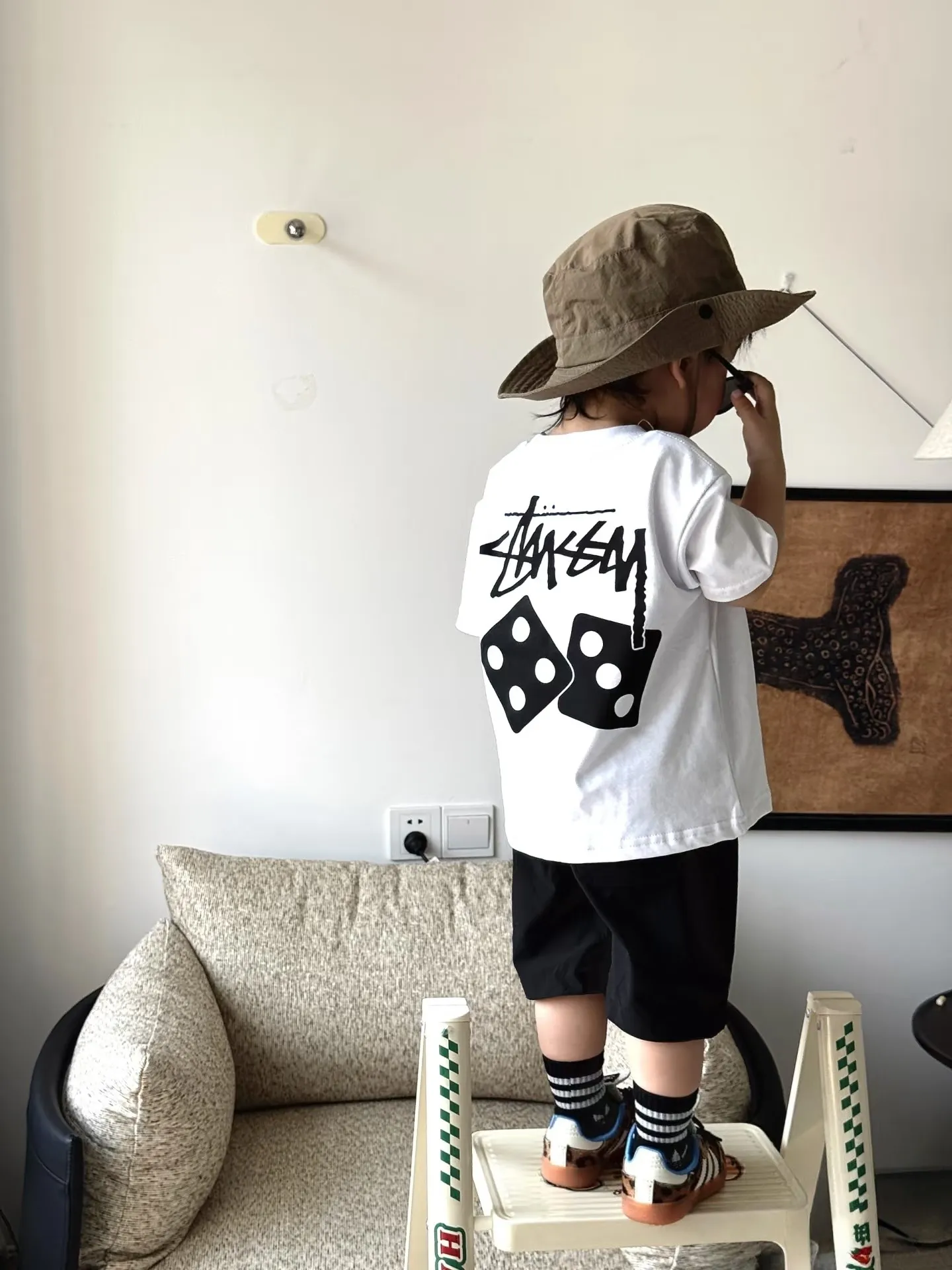 【90-150cm+親サイズ】大好評 親子ペア シンプル カジュアル 着やすい 半袖 Ｔシャツ