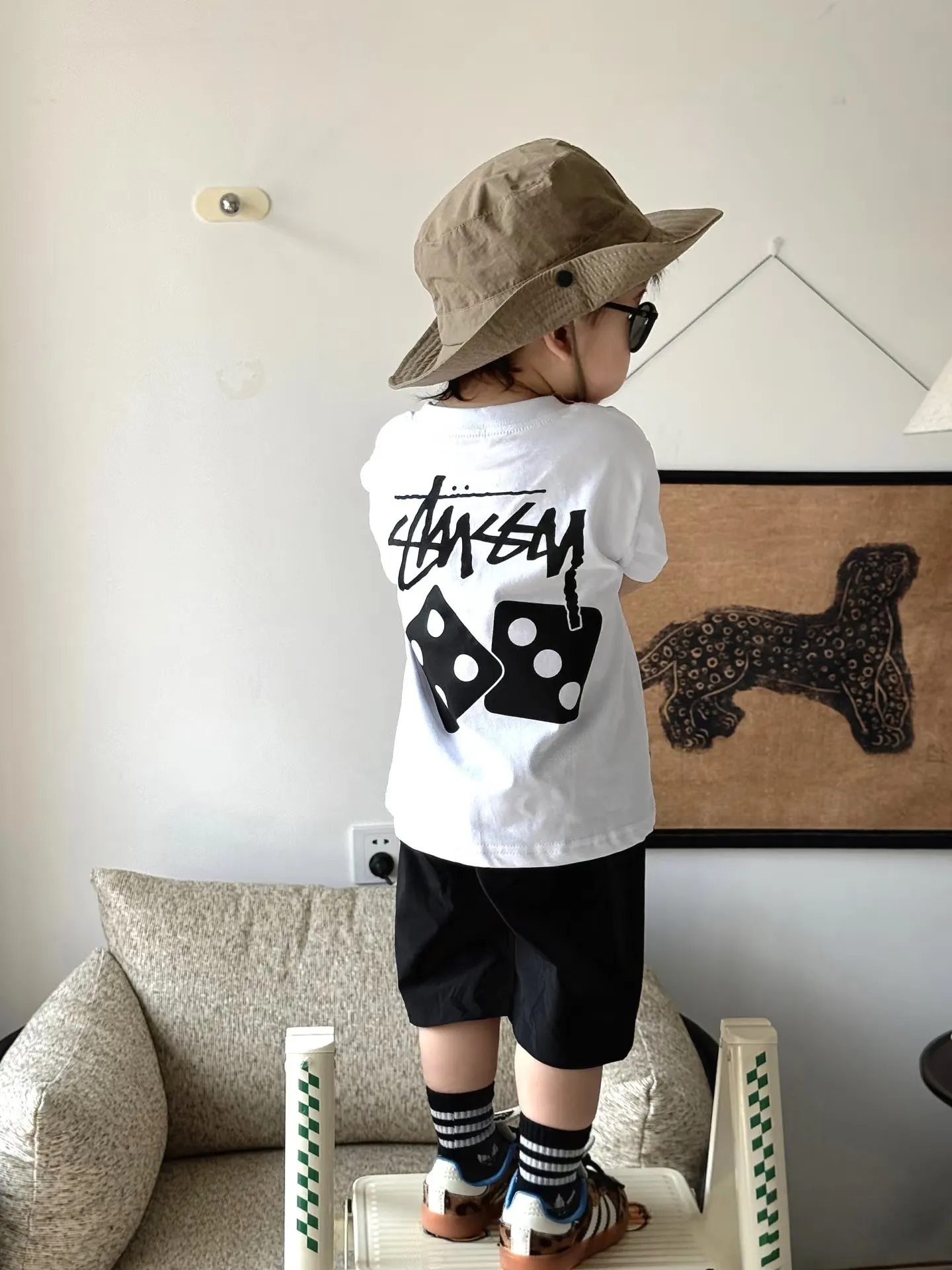 【90-150cm+親サイズ】大好評 親子ペア シンプル カジュアル 着やすい 半袖 Ｔシャツ