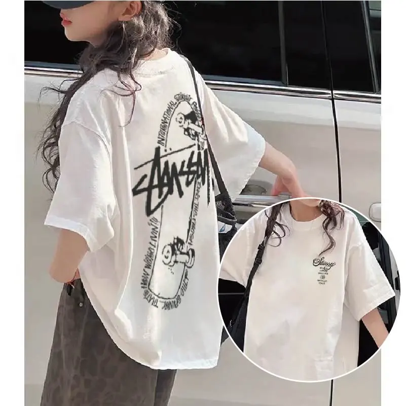 【90-160cm】人気爆発中 爆売れ中  ゆったり カジュアル 女の子 半袖 Ｔシャツ